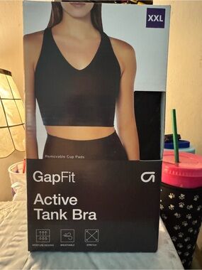 GapFit Active Tank Bra XXL - Black